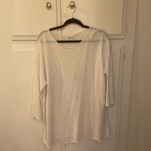 White Longsleeve Casual Top
